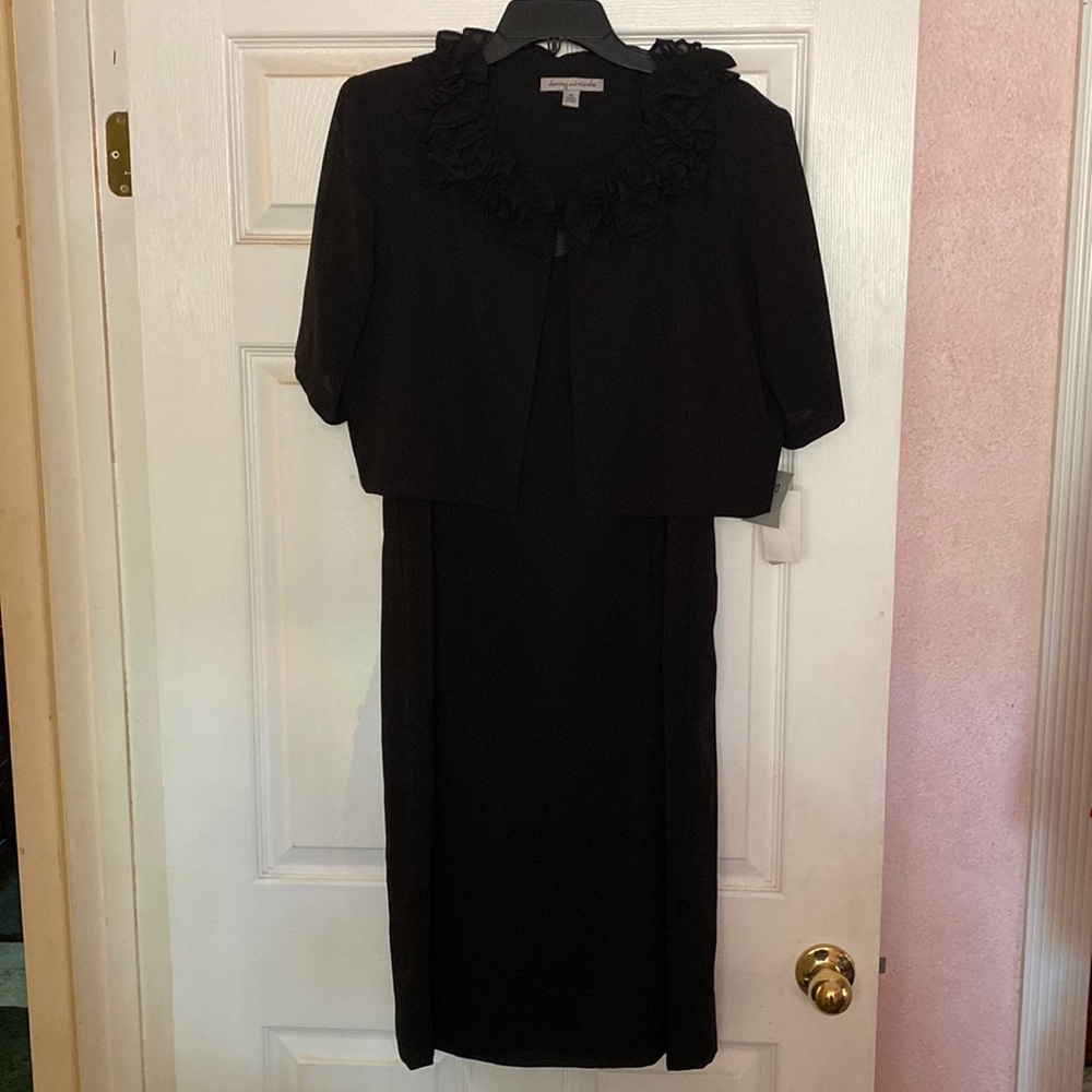 Danny & Nicole 2 Piece Black Dress. Brand New, Never Worn. Size 14